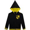 Harry Potter Hufflepuff Felpa con Cappuccio a Punta Ragazzi Nero 2-3 Anni