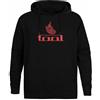Generico Fire Red Eye Felpa con Cappuccio Unisex con Cappuccio Nero