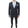 Evoga Abito Completo Uomo Sartoriale Class Elegante Vestito Smoking Formale Cerimonia (46, Grigio Scuro)