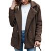 Peuignao Teddy Cappotto Lungo Donna Cappotto Ecopelliccia Oversize Donne Giacca Pile Lunga Donna Invernale Giacche Invernali Cappotti Lunghi Cappotto Peloso Pelliccia Ecologica Femminile Taglie Forti Caffè L