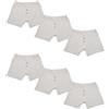 Maxfort Set 6 Boxer Intimo da Uomo con Bottoni, Cotone, Taglie Forti (IT, Testo, 7XL, Regular, Regular, 6 Pezzi Bianco)