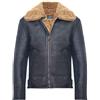 Infinity Leather Aviator Marrone Zenzero B3 Shearling Montone Bomber in Pelle Giacca Volante Pilota Uomo M