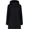 CMP 34k0016 Cappotto, Basic Black, 38 Unisex-Adulto