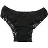 Generico 6 Slip donna brasiliana pizzo e cotone bielastico bianco e nero Intimy Art. 1015 colore Nero Taglia 4