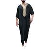RUMAOZIA Abiti musulmani Uomo Abbigliamento da preghiera per uomo Musulmano Caftano Abaya Uomo Dubai Robe Medio Oriente Etnico Kandoura Stile Saudito Dishdasha Arabo Thobe Abbigliamento Arabo