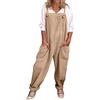 Fulidngzg Salopette Premaman Morbida con Tasche Sportiva Tuta Intera Lunga Taglie Forti Monospalla Jumpsuit Senza Maniche Casual Tuta Inter Gamba Larga Elegante Salopette Comode Curvy