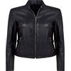 SHOP OF JACKETS LIMITED Giacca in vera pelle morbida in pelle di agnello nera da donna
