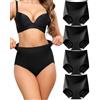 Levao Shapewear Slip Modellanti a Vita Alta Senza Cuciture da Donna contenitivi per la Pancia Traspiranti Confezione da 4 dalla S alla XXL