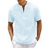 DUHGBNE Uomo Maglietta Manica Corta No Stiro Elegante Polo Estivo Collo Coreana Mens Camicia Summer Medium Pratico per La Spesa Familiare
