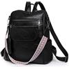 SUCIKORIO Zaino Donna Elegante in Pelle, Borsa Antifurto Impermeabile Daypack Moderno per Viaggio, Lavoro, Scuola - Cuoio con Tasche Multiple