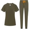 B-well NAOMI Divisa Sanitaria Donna Elastica | Uniforme Sanitaria Donna | Set con Casacca e Pantaloni Stile Jogger| Divise Sanitarie | con Spandex