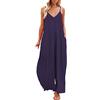 Fulidngzg Jumpsuit Donna Estiva Sportiva Morbida Curvy Jumpsuit Monospalla Elegante Salopette Gamba Larga Lunga Tuta Inter Casual Senza Maniche Tuta Intera Comode Taglie Forti