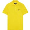 Lyle & Scott Uomo Polo Monocolore Tipped con Riga