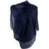Emila Coprispalle organza blu Stola cerimonia elegante leggero scialle sciarpa foulard da donna x ragazza fular lurex da matrimonio per abito da sera giorno sposa damigelle primavera estate 2026 Blu