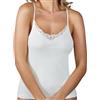 VP PINUCCIO VENEGONI Set 2 Canottiere Donna Spalla Larga in Lana e Cotone | Intimo Termico Made in Italy, Dettaglio in Pizzo Macrame