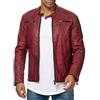 RED BRIDGE Uomo Giubbotto Manica Lunga Finta Pelle Biker Casuale Cotone Moda Giacca