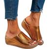 Generico Ciabatte Donna Estive Ortopediche Sandali Pelle Anatomiche Eleganti, Zeppa Antiscivolo Supporto Arco per Casa e Spiaggia Scarpe Trekking Pantofole