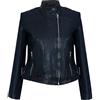 Infinity Leather Giacca da Donna Stile vintage in Vera Pelle Con Zip da Motociclista M