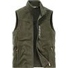 Generic Gilet senza maniche da uomo invernale - gilet da uomo sportivo elegante e normale - Rocker velluto colletto alto con cerniera - gilet da pesca per il tempo libero caccia gilet da uomo