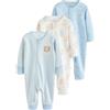 NEXT Bambini Confezione da 3 Tutine per Neonati con Zip Blue Bear 3 Mesi