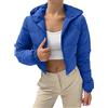 Surttan Piumino Corto Donna Invernale Lucida Colore Puro Con Cerniera Colletto In Piedi a Maniche Lunghe Giubbotto Piumino Moda Cardigan Autunno Inverno Comoda Morbide Cappotto Casual Giacca Leggeri Tops