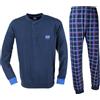 Enrico Coveri Pigiama Uomo Fresco Cotone Jersey Manica Lunga Varie Fantasie (IT, Testo, XXL, Regular, Regular, 1101Blu)