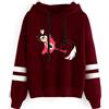 LKY STAR Hazbin Hotel Hoodie Cosplay Sweatshirt con Maniche Lunghe Casual Felpa con Cappuccio per Uomo Donna XXS-4XL