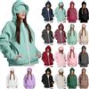 VPQILH Nuovo Felpa Donna con maschera per gli occhi, Felpe Donna con Cappuccio Sweatshirt in Tinta Unita Hoodie con Tasche Frontali e Tasche Nascoste Pullover per Viaggio con modalità Aereo, Sportiva Casual