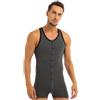 CHICTRY Body Sportivo Bodywear in Cotone Intimo per Singlet Wrestling Attivo o Allenamento Bodysuit Funzionale Sport Body Shaper Dimagrante Elastico Underwear