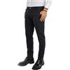 Evoga Pantaloni Uomo Casual Principe di Galles Quadri Eleganti Slim Fit (46, Nero)
