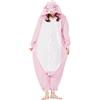 Simzoo Pigiama Intero Animali Unisex Kigurumi Adulto Carnevale Onesie Cosplay Halloween Costume per Donna Uomo Sleepwear