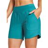 baleaf Pantaloncini da Bagno Donna con Fodera Costume da Nuoto Vita Alta Controllo della Pancia Costumi da Bagno Mare Tankini Shorts Azzurro M