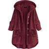 Generic Parka Donna Cappotto autunno-inverno da donna con cappuccio e bottoni con ampie a maniche lunghe Giacca Parka Donna Giacconi Invernali Donna