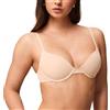 Halobliss Reggiseno con Ferretto Imbottito per Seno Piccolo Push Up Supporto 2AA-5A Modello Senza Cuciture Beige 2A