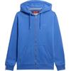Superdry Felpa con Cappuccio Unisex Essential Logo Zip HB, Chambray Blu, S