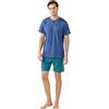 Noidinotte; more than pyjamas Noidinotte - Pigiama Uomo Estivo in Cotone Articolo Colorful. - L Blu