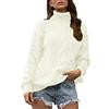 Kobilee Maglione Donna Invernale Elegante Collo Alto Ampio Pullover Maglione Lungo Curvy Caldo Felpa Maglia Cashmere Oversize Manica Lunga Dolcevita Sweater Lana Morbido