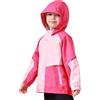 Miipat Giacca Impermeabile per Ragazze Leggera Antivento Giacce a Vento con Cappuccio Abbigliamento Impermeabile con Cerniera Giacca di Pioggia per Bambini Ragazzi(Rosa rosso,2-3 Anni)