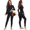 Leeboom Intimo Termico Donna Invernale Maglia Termica Donna Elastica e Asciugatura Tuta Termica Traspirante Ideale per Sci Corsa Palestra (Maglia+Pantaloni)