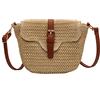 AMZLORD Borsa a tracolla da donna Borsa da spiaggia tessuta estiva Moda Corda di carta fatta a mano Semplici cinghie regolabili Borsa for cellulare (Beige)