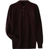 OWEIEYEU Polo da uomo in 100% cashmere visone con bottoni a volare a girocollo pullover manica lunga, Nero e rosso, 3XL