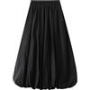Vhersily Donna Gonna Maxi Lunga Elegante a Vita Alta, Tinta Unita, Linea ad A, Casual, Estiva, Elegante, Gonna a Lanterna, Tinta Unita, Elastica, Linea ad A, Gonna a Palloncino, Casual, Streetwear