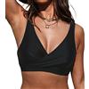 CUPSHE Donna Bralette con scollo a V fisso con spalline larghe e reggiseno con lacci incrociati sul retro