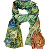 CANNCA Sciarpa da donna Foulard collo di seta con design artistico di pittori famosi, scialle lungo di qualità, giovane ed elegante per donna. Sciarpa grande. Foulard Complemento originale presentato