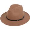 Ericotry, Cappello Unisex Classico Fedora in Misto Lana con Fibbia per Cintura, Cappello a Tesa Larga, Cappello da Chiesa Derby Jazz, Cappello Trilby, per Uomo e Donna … (Khaki)