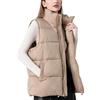RWGSNB Gilet Leggero in Piuma D'Oca Donna Alla Moda Collo Alto Imbottito Senza Maniche Gilet Imbottito Cerniera Casual Invernale Donna Cappotto Tasca