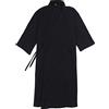 KINMBRA un-brand Kimono Giapponese da Uomo Veste in Velluto Plus Size Abbigliamento Zen Abbigliamento taoista (Taglia M, Nero)