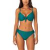 Giadamarina Bikini Donna Top con Ferretto e Nodo Centrale - Slip Double-Face Regolabile in Altezza Made in Italy