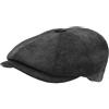 Riki Browns Cappello Coppola Classica in Ecopelle, Fodera in Lana, Stile Vintage, Disponibile in Nero e Marrone, Taglie 56-62 cm, per Uomo, Autunno Inverno