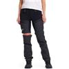 RevolutionRace RVRC GP PRO Zip off Pants da Donna, Pantaloni Resistenti, Ventilati e Convertibili per Tutte Le attività all'aperto, Jet Black, XS